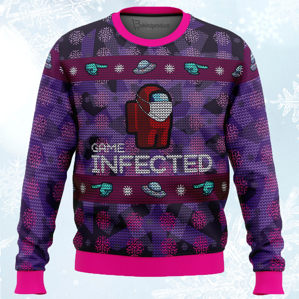 Game Infected Among Us Ugly Christmas Sweater For Men & Women Christmas Gift Sweater BH547 - WeCustomit