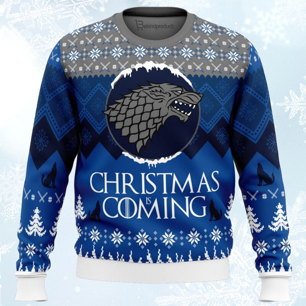 Game of Thrones Christmas is Coming Ugly Christmas Sweater For Men & Women Christmas Gift Sweater BH105 - WeCustomit