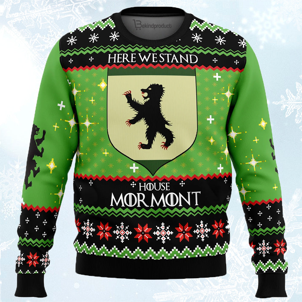 Game of Thrones House Mormont Ugly Christmas Sweater For Men & Women Christmas Gift Sweater PT838 - WeCustomit
