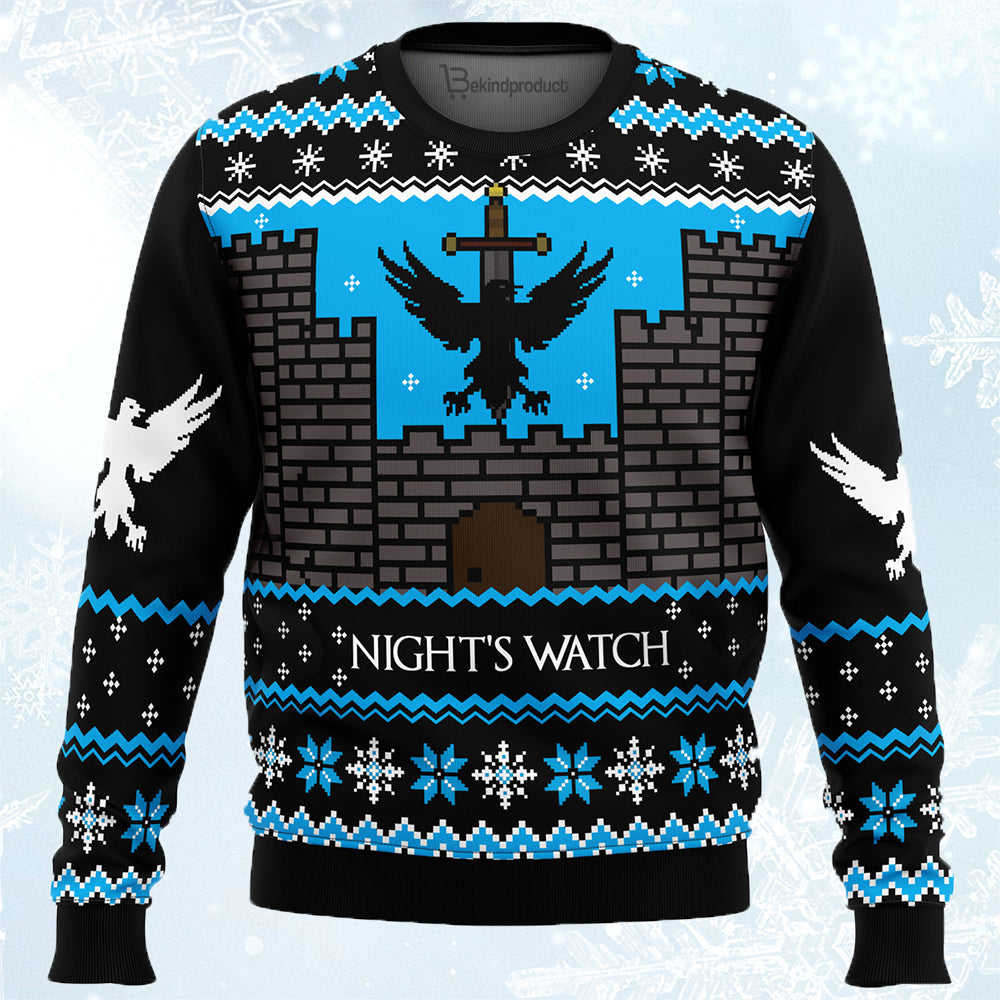 Game of Thrones Night’s Watch Ugly Christmas Sweater For Men & Women Christmas Gift Sweater PT453 - WeCustomit