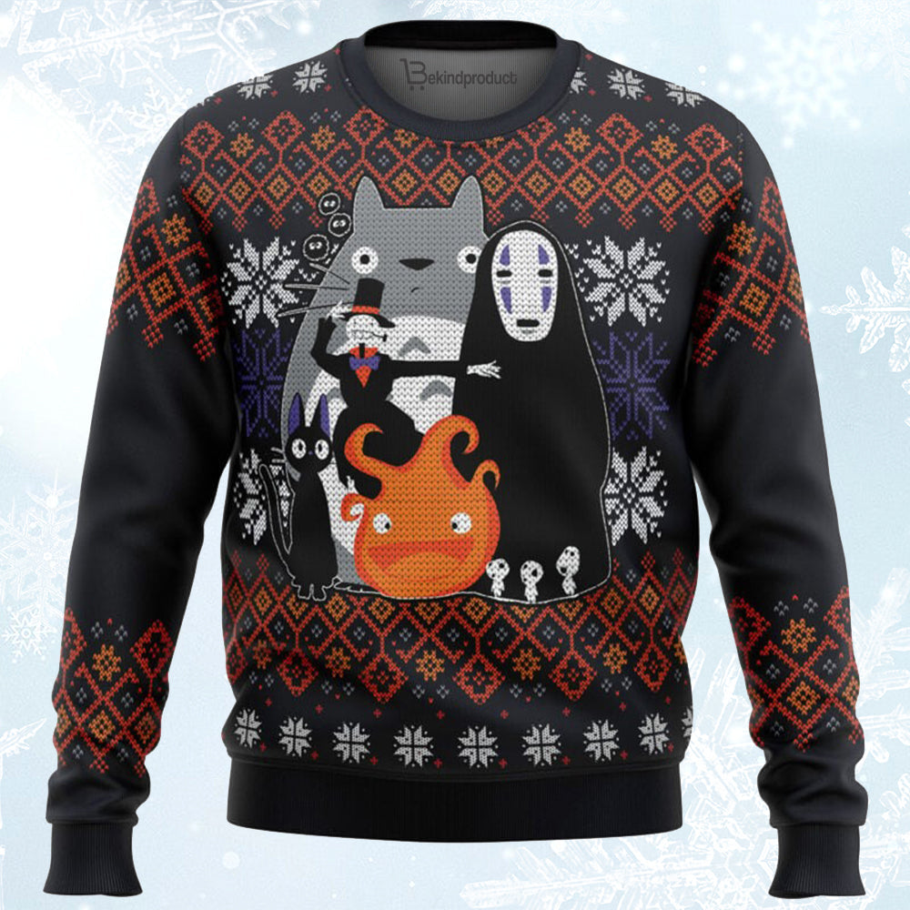 Ghibli Miyazaki Ugly Christmas Sweater For Men & Women Christmas Gift Sweater BH104 - WeCustomit