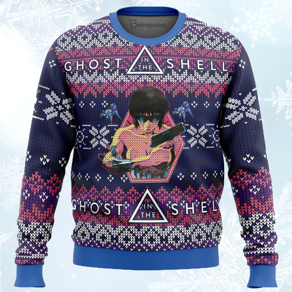 Ghost in the Shell Ugly Christmas Sweater For Men & Women Christmas Gift Sweater PT564 - WeCustomit