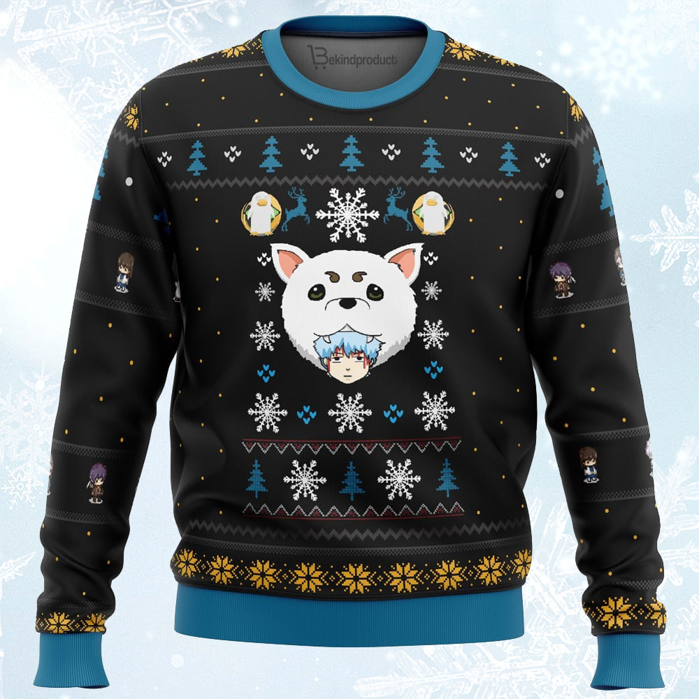 Gintama Woof Ugly Christmas Sweater For Men & Women Christmas Gift Sweater PT175 - WeCustomit