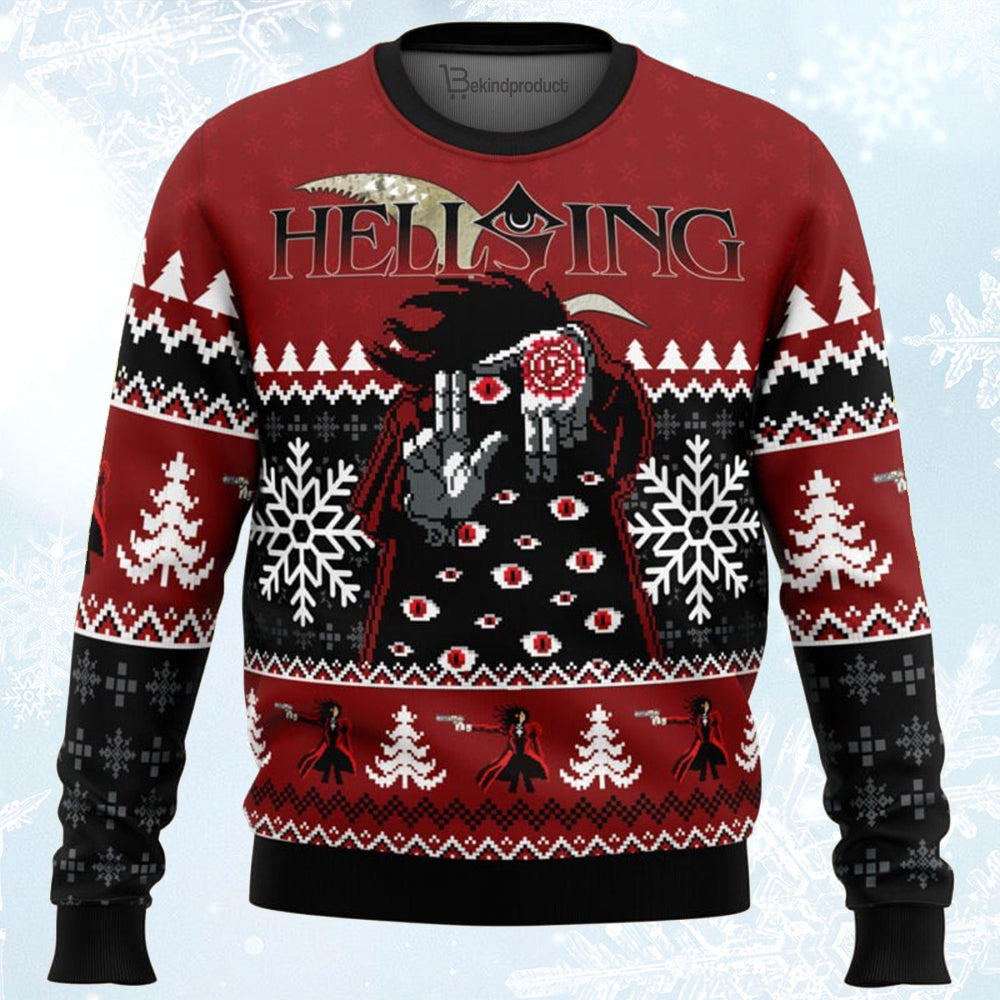God With Us Hellsing Ugly Christmas Sweater For Men & Women Christmas Gift Sweater BH342 - WeCustomit