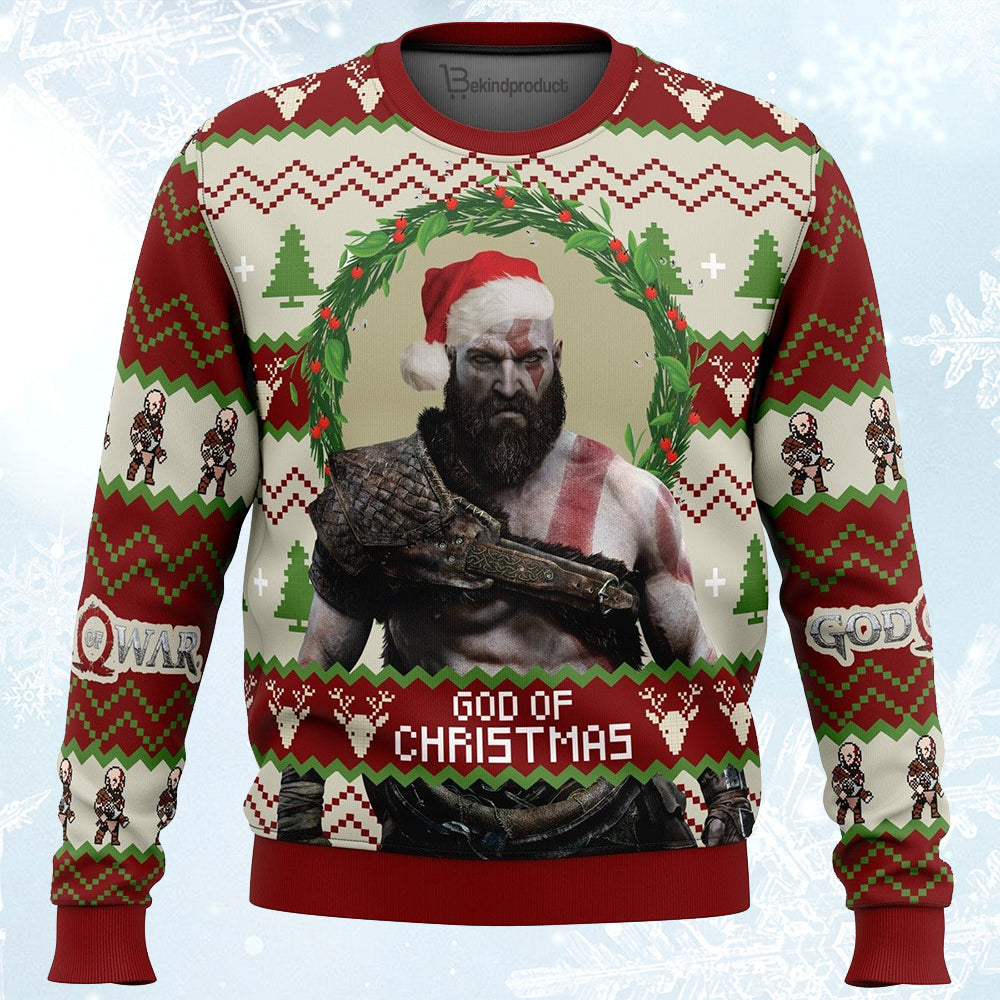God of Christmas Ugly Christmas Sweater For Men & Women Christmas Gift Sweater PT377 - WeCustomit
