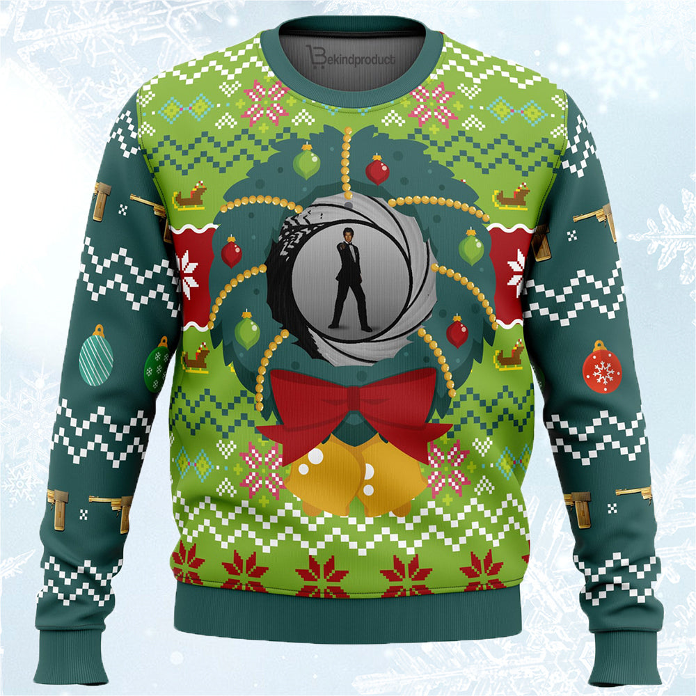 Golden Eye V2 Ugly Christmas Sweater For Men & Women Christmas Gift Sweater PT765 - WeCustomit