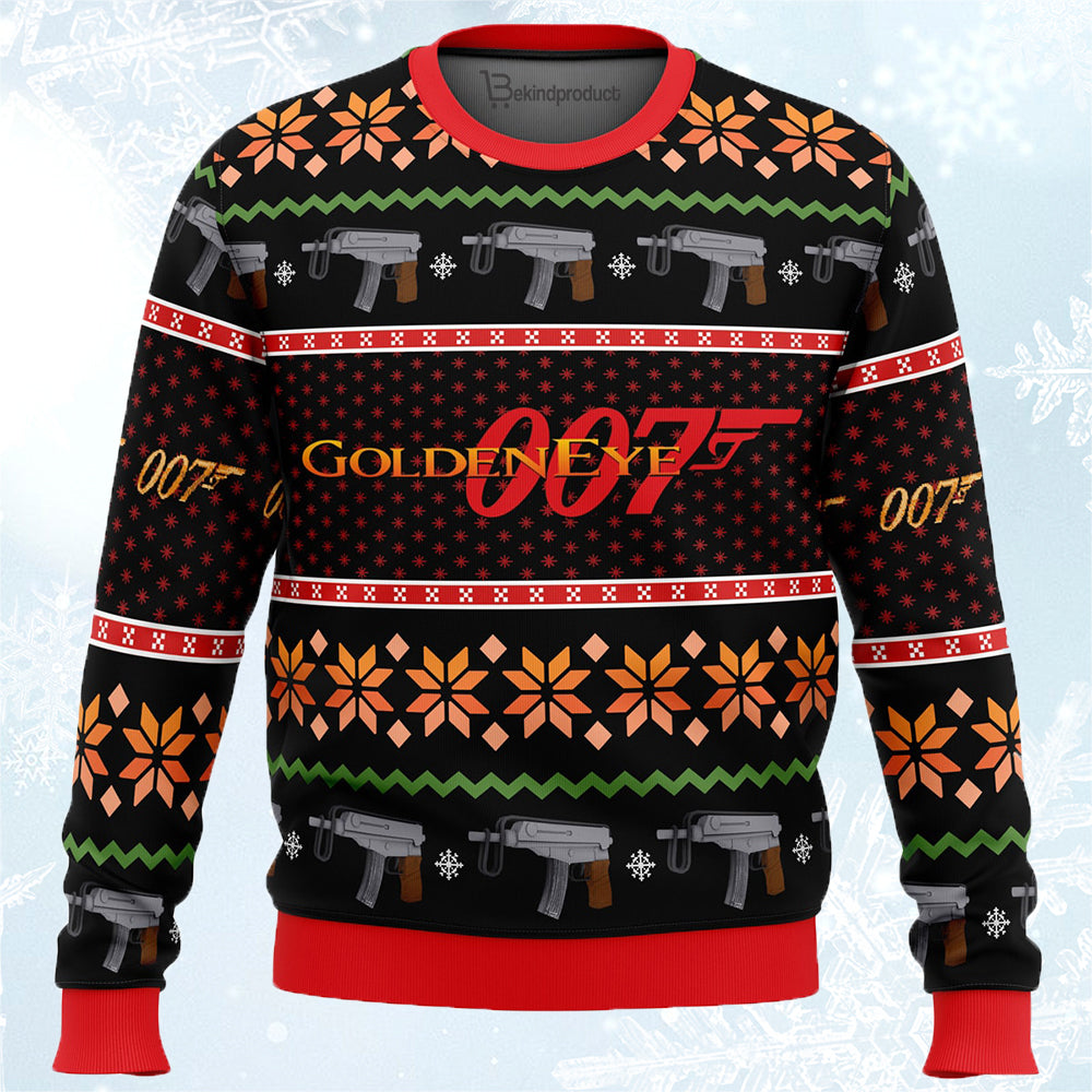 Golden Eye Ugly Christmas Sweater For Men & Women Christmas Gift Sweater PT766 - WeCustomit
