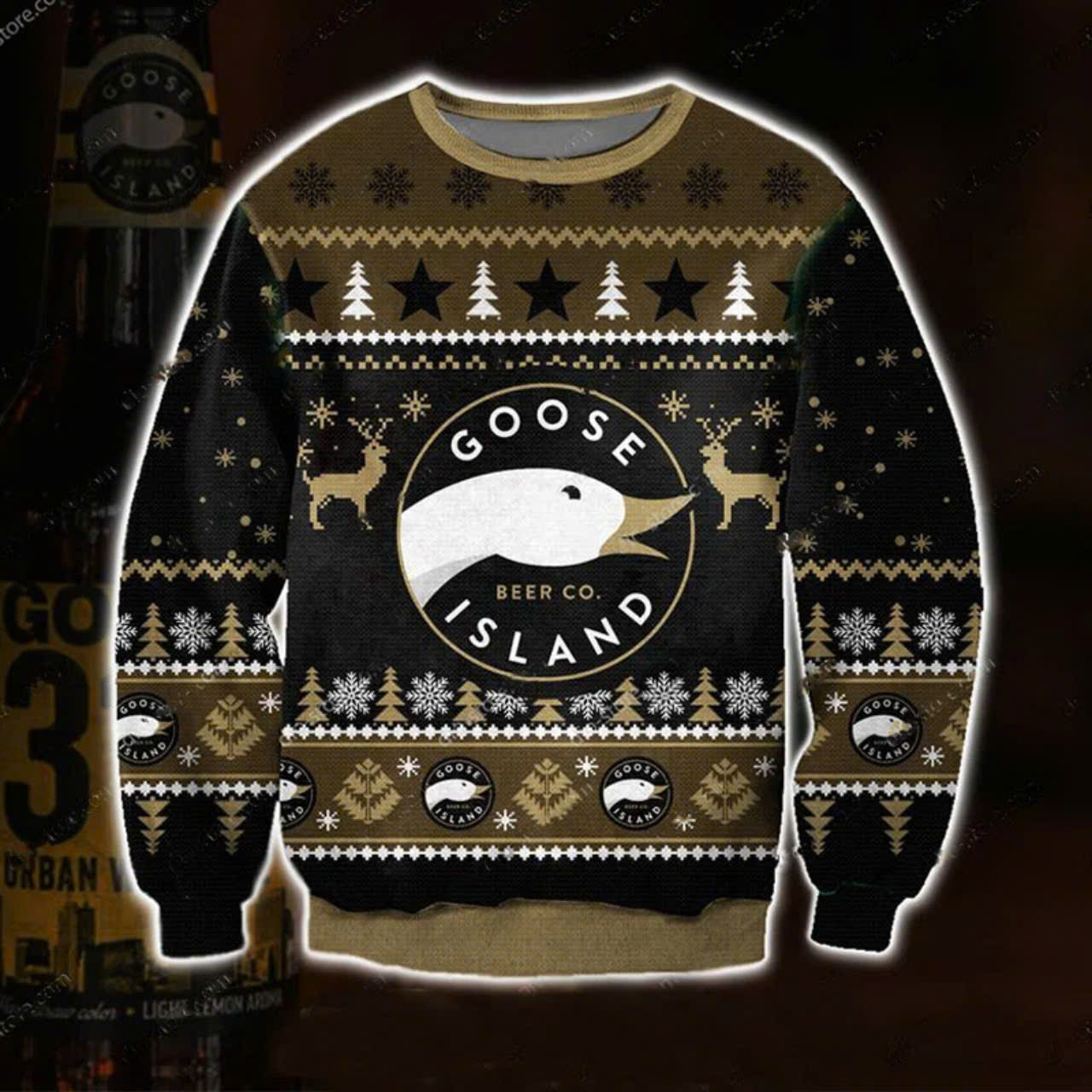 Goose Island Christmas Ugly Sweater - WeCustomit