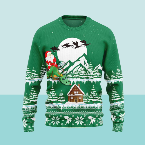 Green Dragon Christmas Ugly Christmas Sweater For Men & Women Christmas Gift Sweater US1288 - WeCustomit