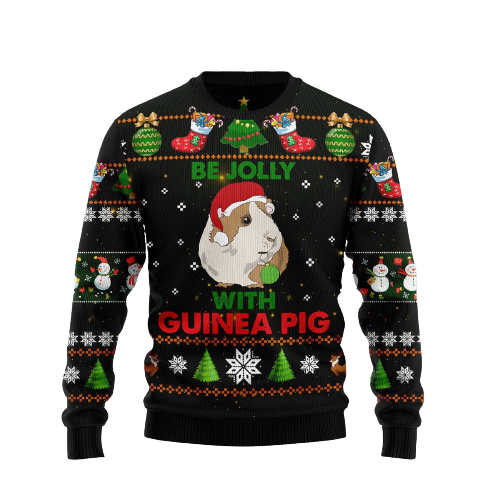 Guinea Pig Be Jolly Christmas Ugly Christmas Sweater For Men & Women Christmas Gift Sweater US1458 - WeCustomit