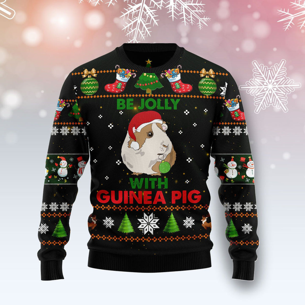 Guinea Pig Be Jolly Christmas Ugly Christmas Sweater For Men & Women Christmas Gift Sweater US1458 - WeCustomit
