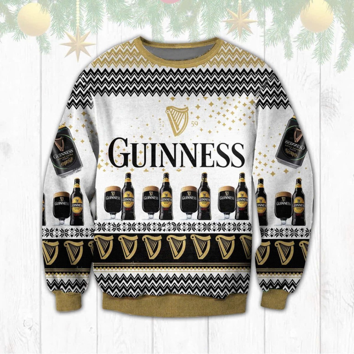 Guinness Christmas Ugly Sweater - WeCustomit