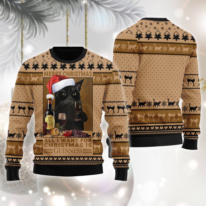 Guinness Is All I Want For Christmas Ugly Sweater - WeCustomit