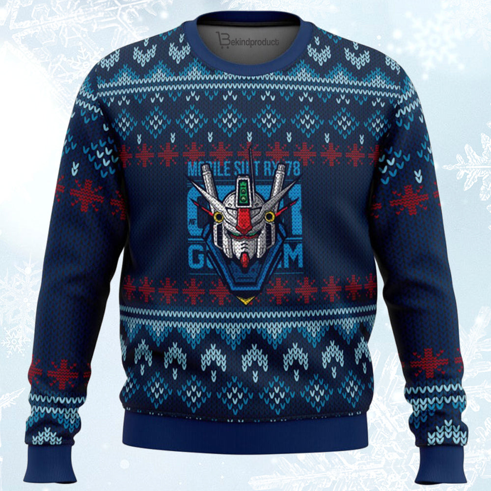 Gundam Ugly Christmas Sweater For Men & Women Christmas Gift Sweater BH301 - WeCustomit