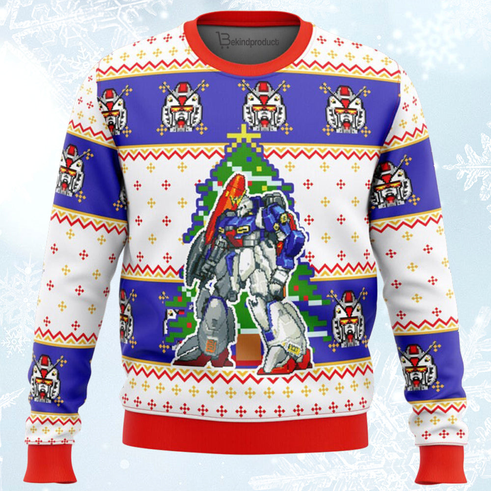 Gundam Xmas Ugly Christmas Sweater For Men & Women Christmas Gift Sweater BH425 - WeCustomit