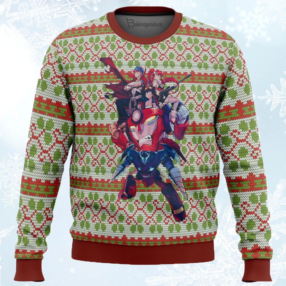 Gurren Lagann Ugly Christmas Sweater For Men & Women Christmas Gift Sweater BH543 - WeCustomit
