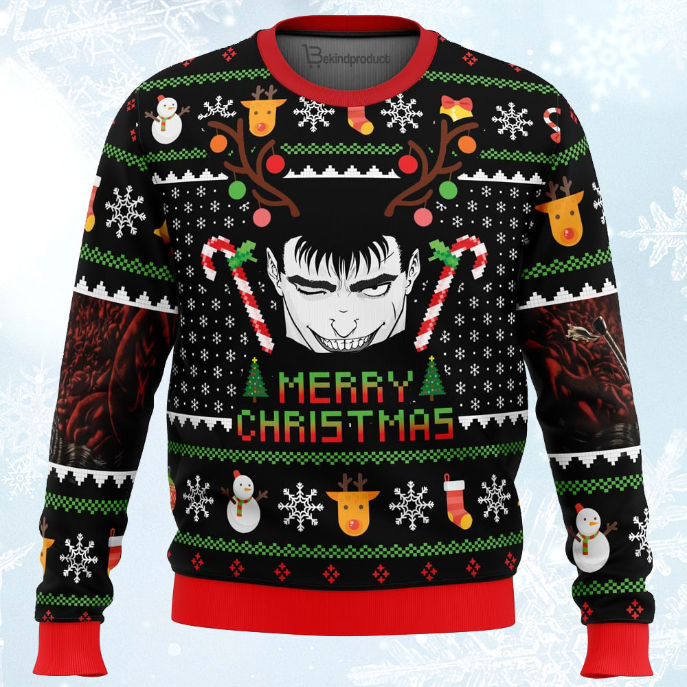 Guts Santa Claus Berzerk Ugly Christmas Sweater For Men & Women Christmas Gift Sweater PT065 - WeCustomit
