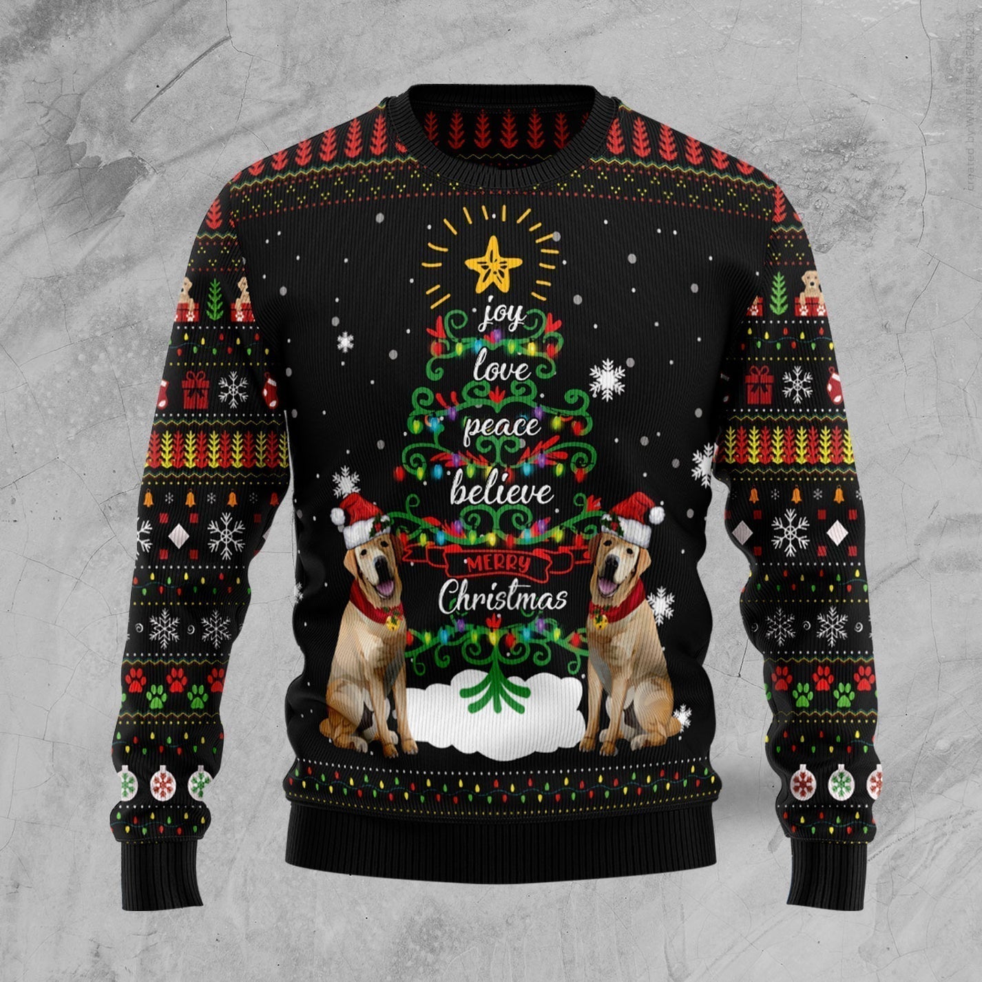 Labrador Retriever Ugly Christmas Sweater For Men & Women Christmas Gift Sweater US3149 - WeCustomit