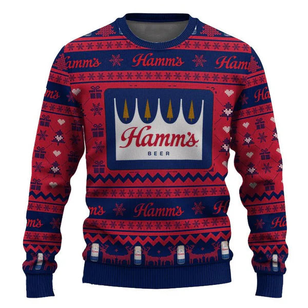 Hamm's Snowing Christmas Ugly Sweater - WeCustomit
