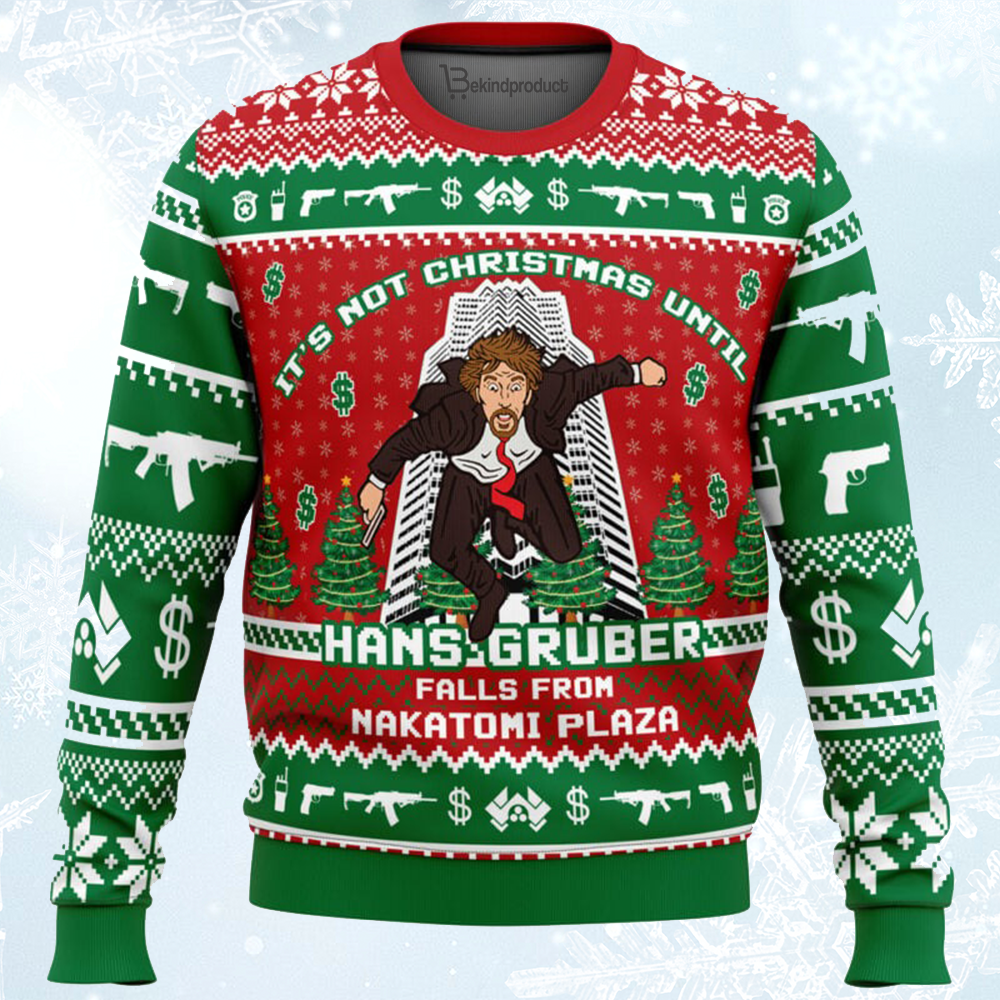 Hans Gruber Fall Nakatomi Plaza Die Hard Ugly Christmas Sweater For Men & Women Christmas Gift Sweater BH022 - WeCustomit