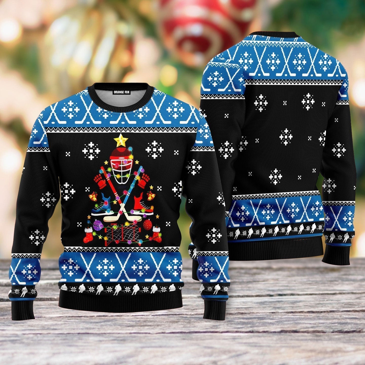 Happy Hockeyday Ugly Christmas Sweater - WeCustomit