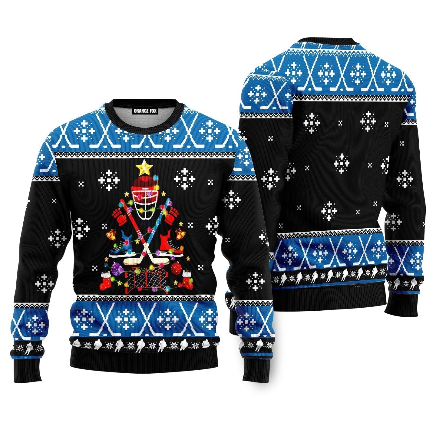 Happy Hockeyday Ugly Christmas Sweater - WeCustomit