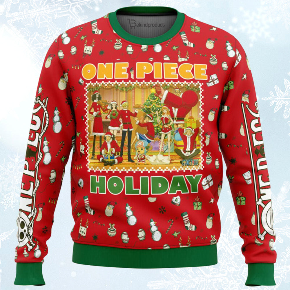 Happy Holidays One Piece Ugly Christmas Sweater For Men & Women Christmas Gift Sweater BH181 - WeCustomit