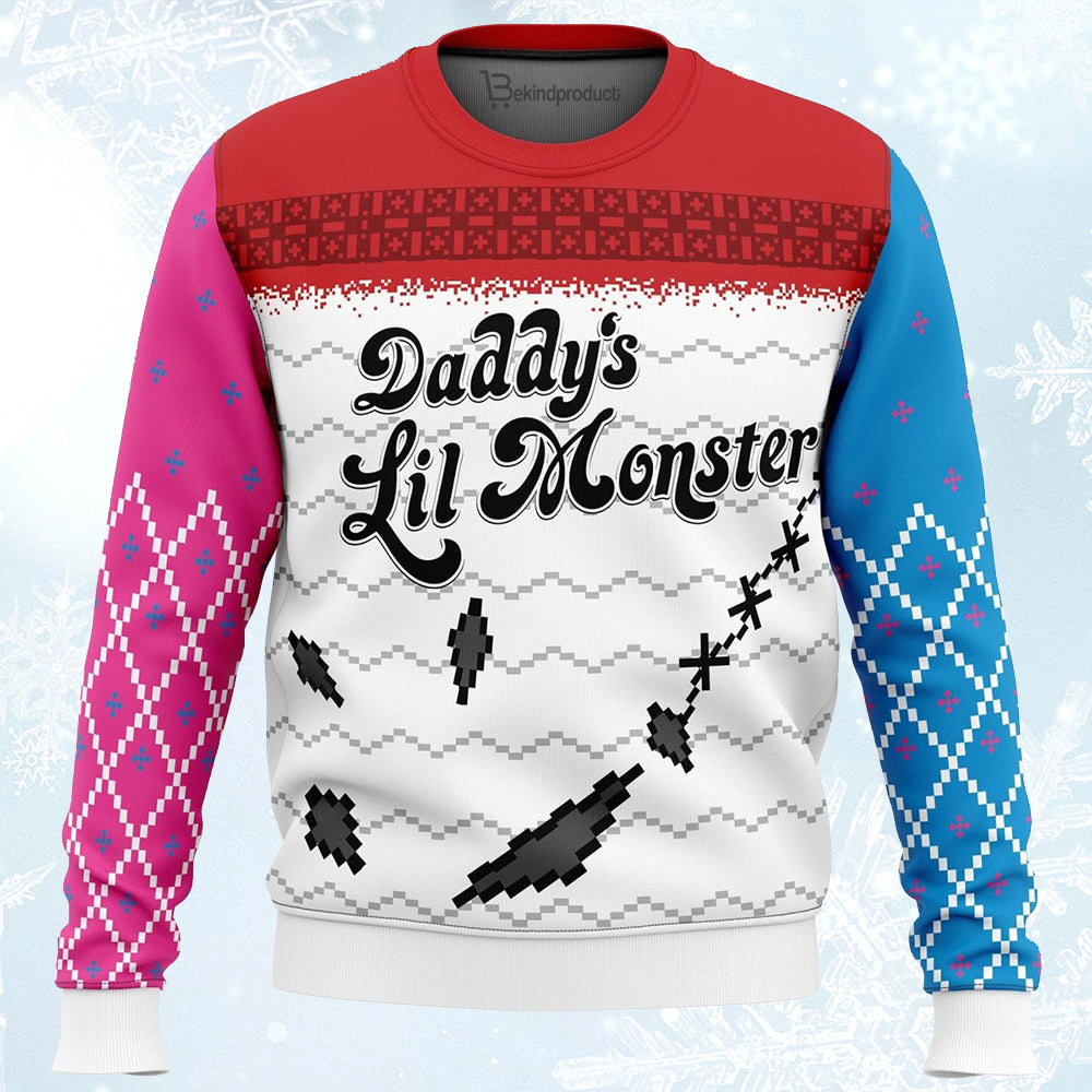 Daddy's Lil Monster Ugly Christmas Sweater For Men & Women Christmas Gift Sweater PT179 - WeCustomit