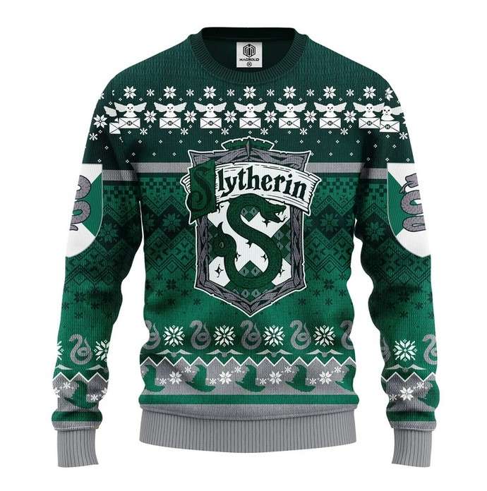 Hogwarts Slytherin House Ugly Christmas Sweater For Men & Women Christmas Gift Sweater US4202 - WeCustomit