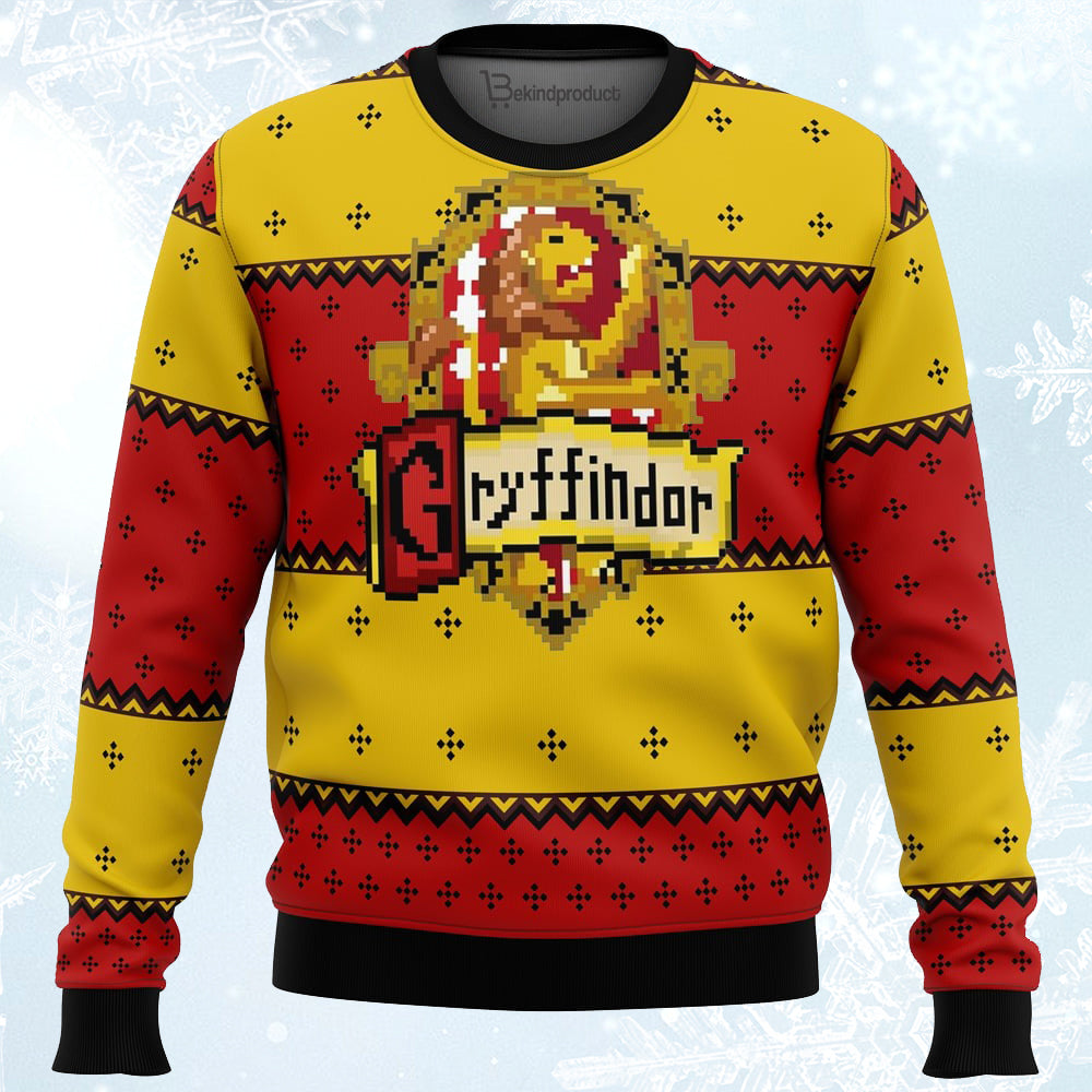 Harry Potter Gryffindor Ugly Christmas Sweater For Men & Women Christmas Gift Sweater PT264 - WeCustomit