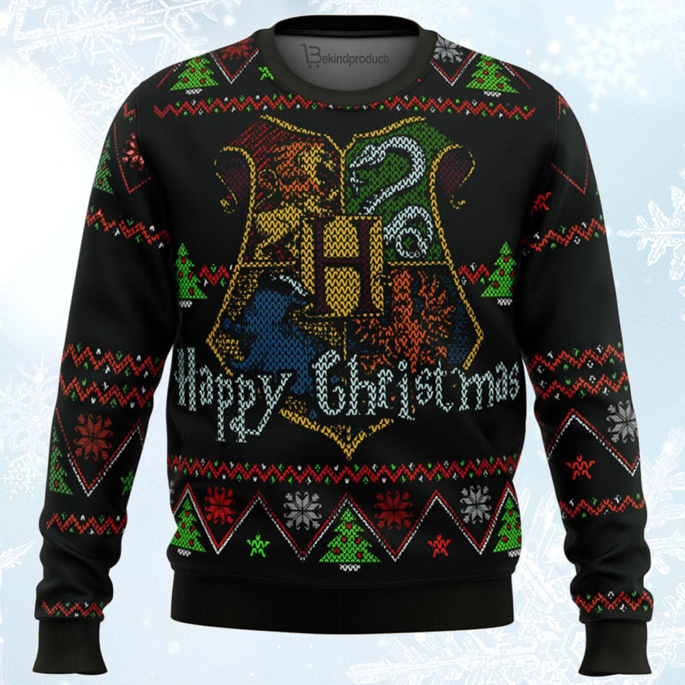Harry Potter Happy Christmas Ugly Christmas Sweater For Men & Women Christmas Gift Sweater BH222 - WeCustomit