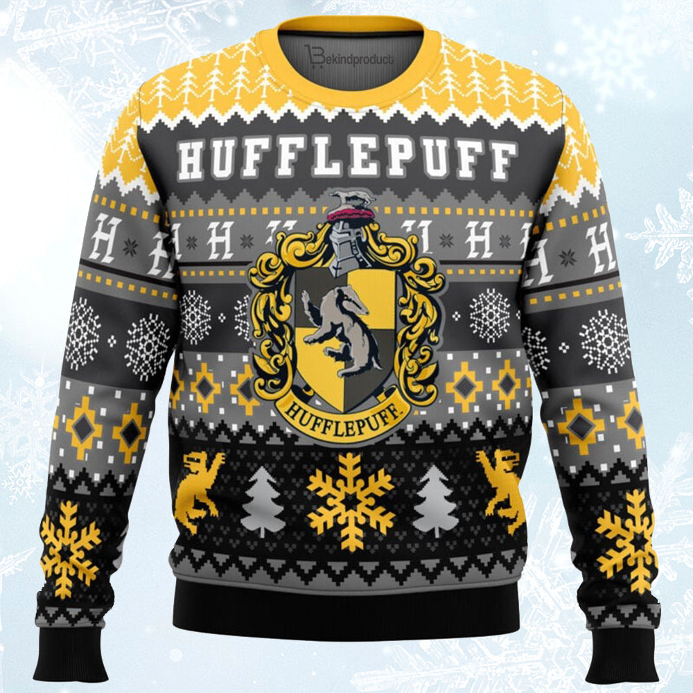Harry Potter Hufflepuff House Ugly Christmas Sweater For Men & Women Christmas Gift Sweater BH068 - WeCustomit