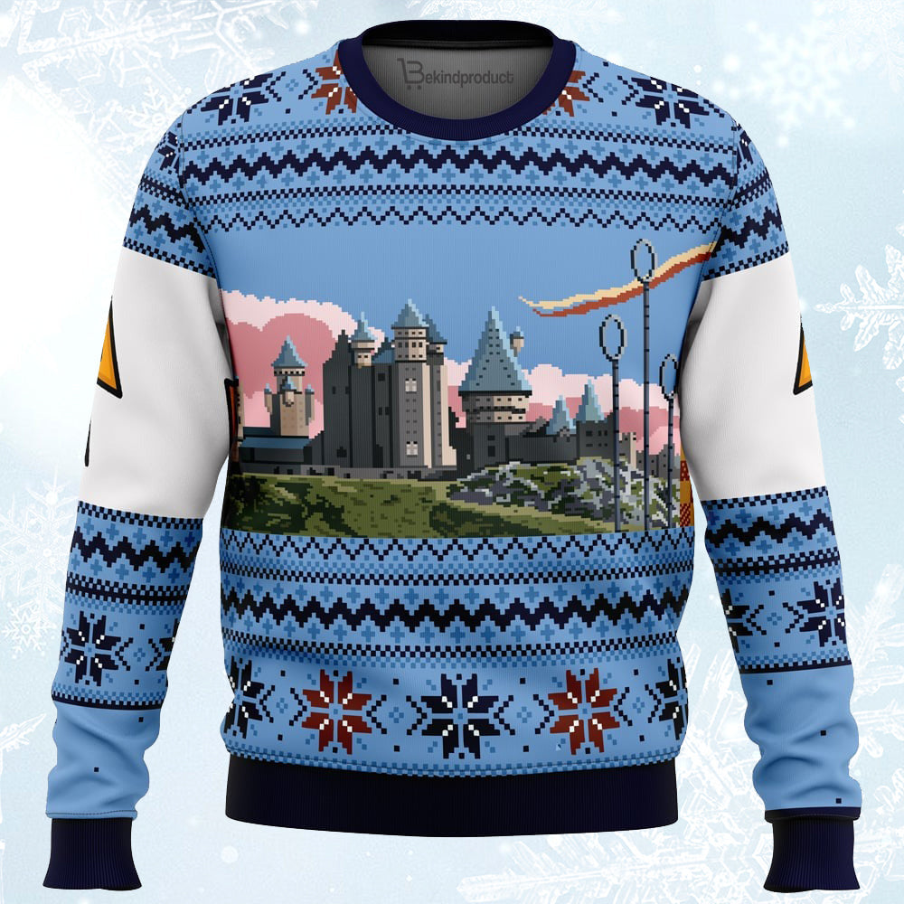 Retro Hogwarts Ugly Christmas Sweater For Men & Women Christmas Gift Sweater PT263 - WeCustomit