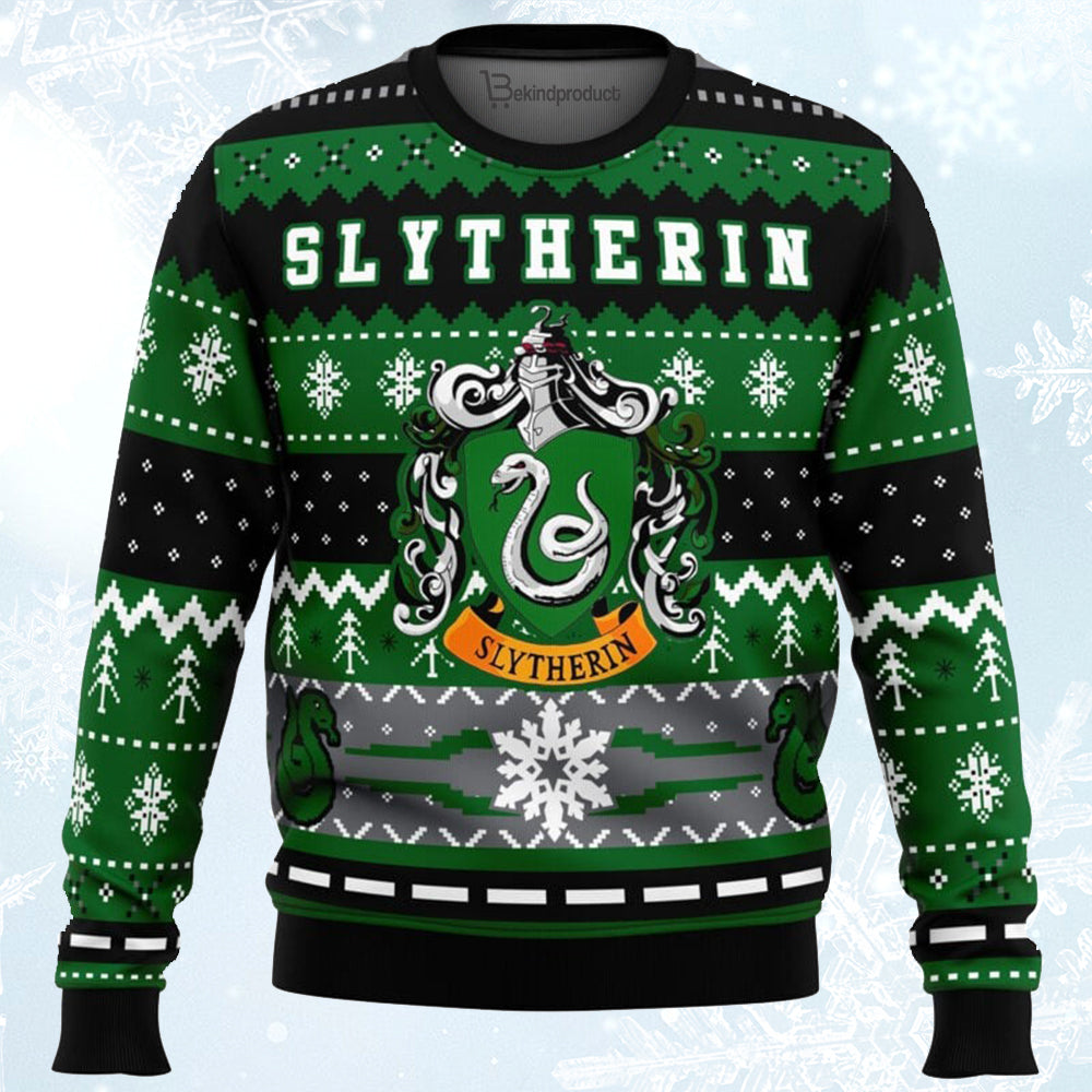 Harry Potter Slytherin House Ugly Christmas Sweater For Men & Women Christmas Gift Sweater BH067 - WeCustomit