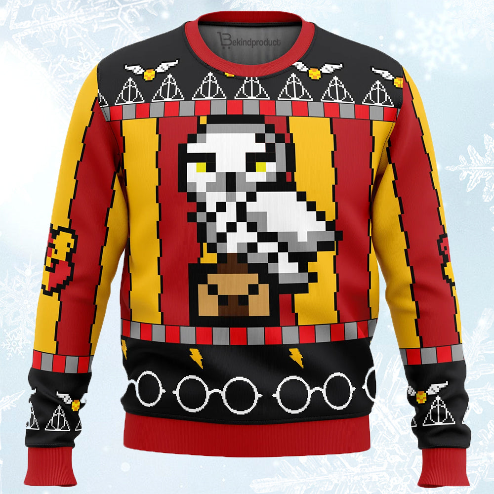 HP House Owl Ugly Christmas Sweater For Men & Women Christmas Gift Sweater PT841 - WeCustomit