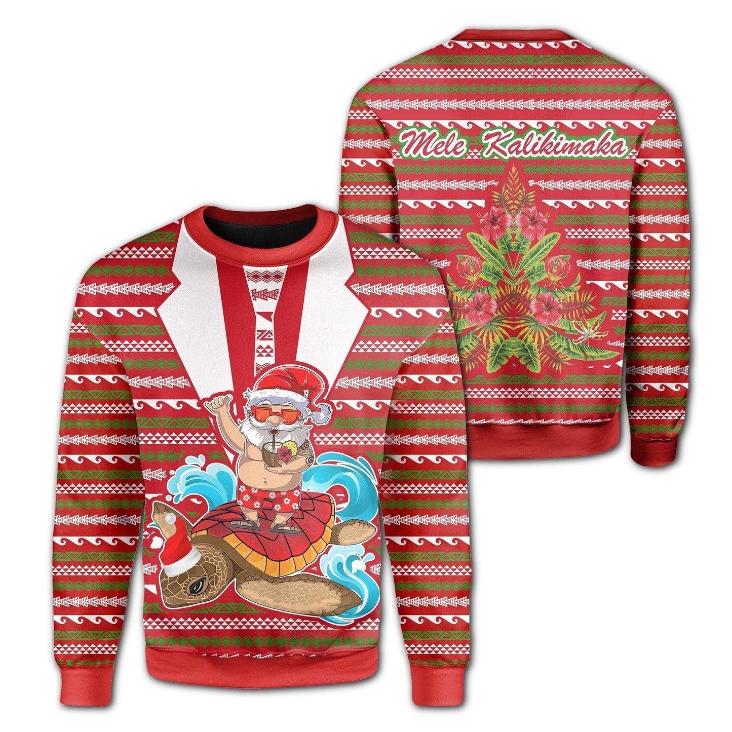 Hawaii Mele Kalikimaka Ugly Christmas Sweater - WeCustomit