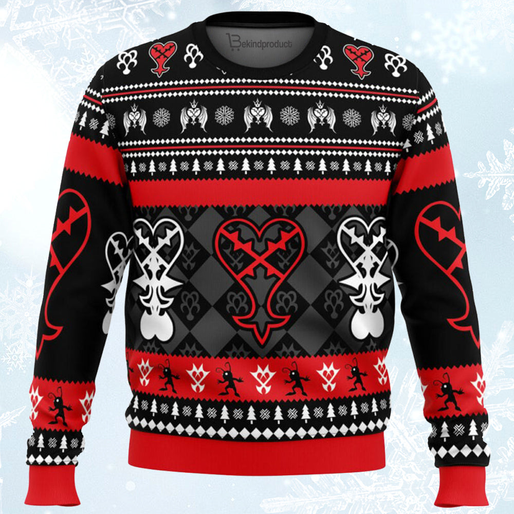 Heartless Christmas Kingdom Hearts Ugly Christmas Sweater For Men & Women Christmas Gift Sweater BH144 - WeCustomit