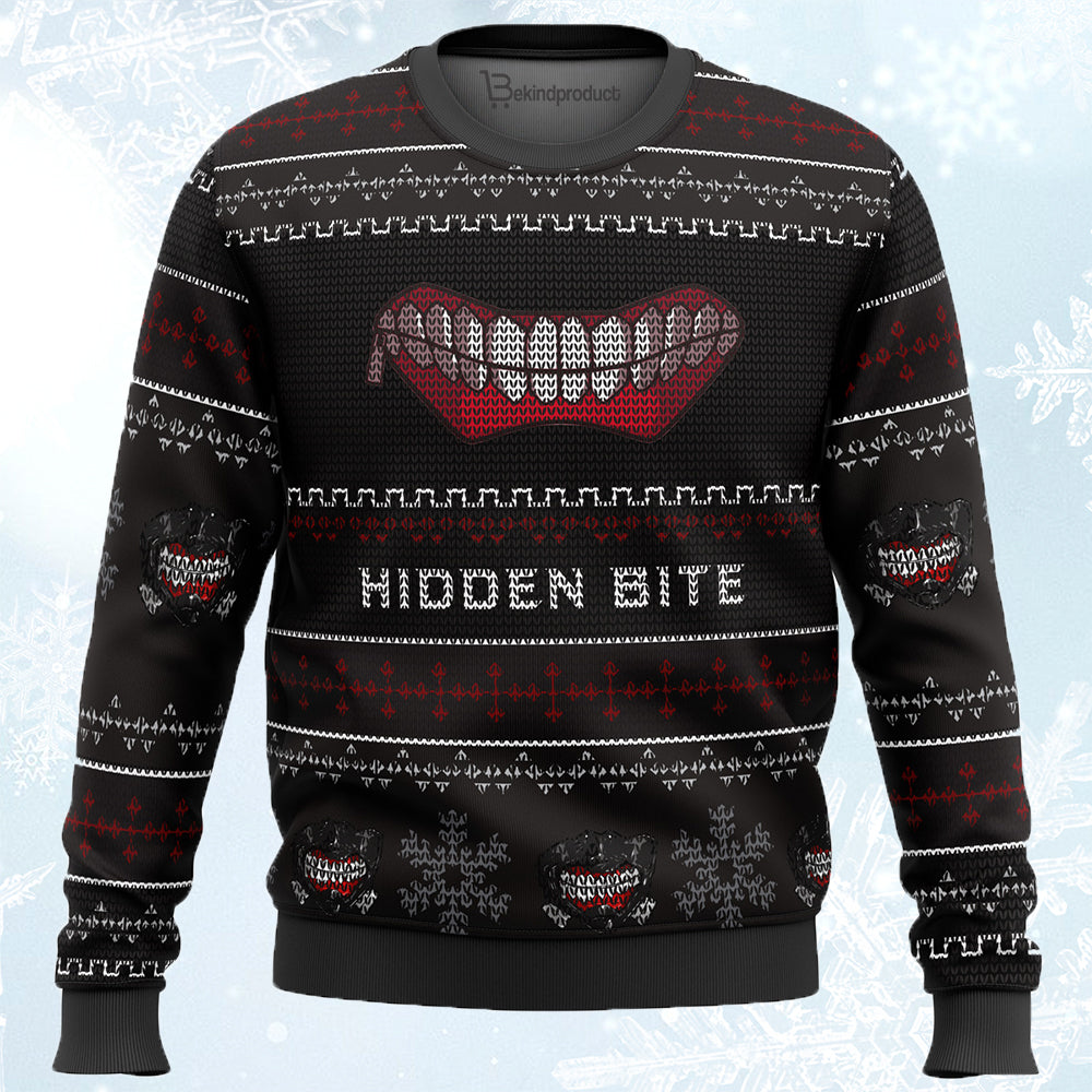 Hidden Bite Tokyo Ghoul Ugly Christmas Sweater For Men & Women Christmas Gift Sweater PT568 - WeCustomit