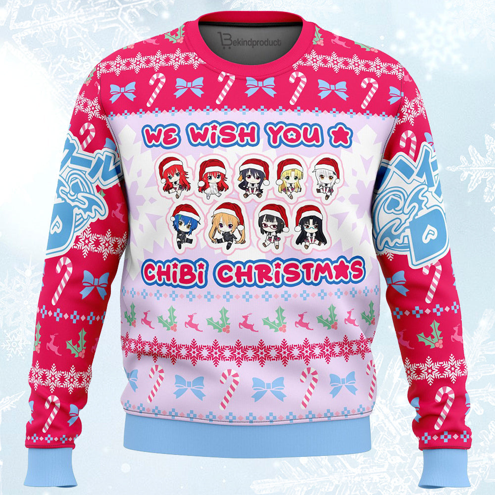 High School DXD Chibi Girls Ugly Christmas Sweater For Men & Women Christmas Gift Sweater PT339 - WeCustomit