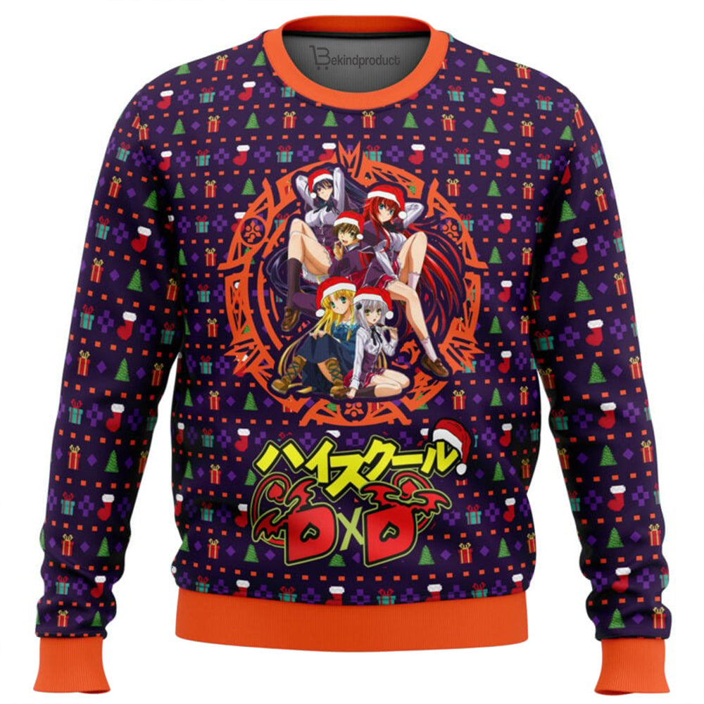 High School DXD Dreaming His Own Harem Ugly Christmas Sweater For Men & Women Christmas Gift Sweater BH299 - WeCustomit