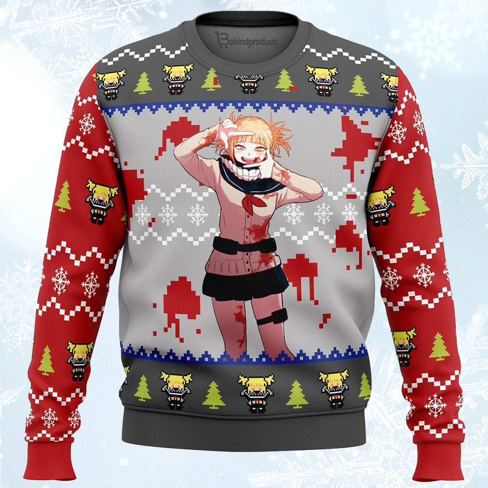 Himiko Toga My Hero Academia Ugly Christmas Sweater For Men & Women Christmas Gift Sweater PT093 - WeCustomit
