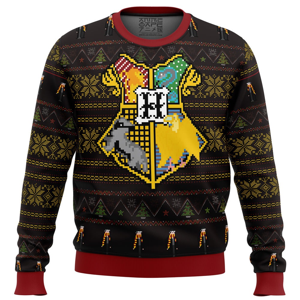 Hogwarts Sigils 4 House Ugly Christmas Sweater For Men & Women Christmas Gift Sweater US4213 - WeCustomit