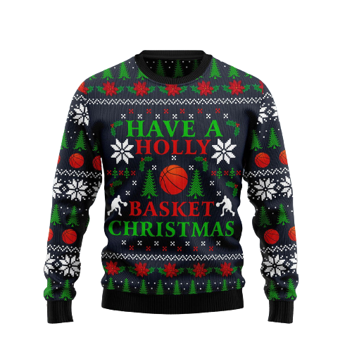 Basketball Christmas Ugly Christmas Sweater For Men & Women Christmas Gift Sweater US1335 - WeCustomit