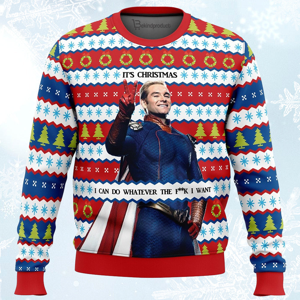 Homelander The Boys Ugly Christmas Sweater For Men & Women Christmas Gift Sweater PT262 - WeCustomit