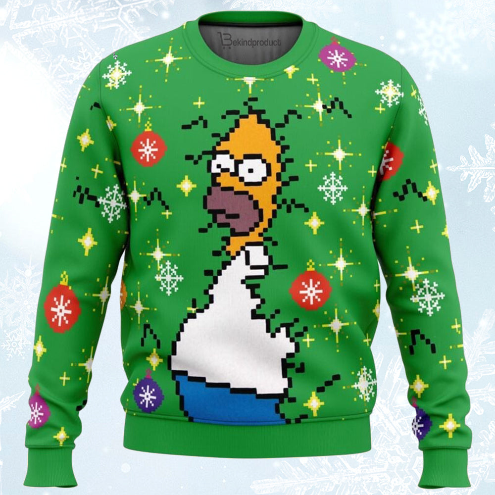 Homer Bush Meme The Simpsons Ugly Christmas Sweater For Men & Women Christmas Gift Sweater BH178 - WeCustomit