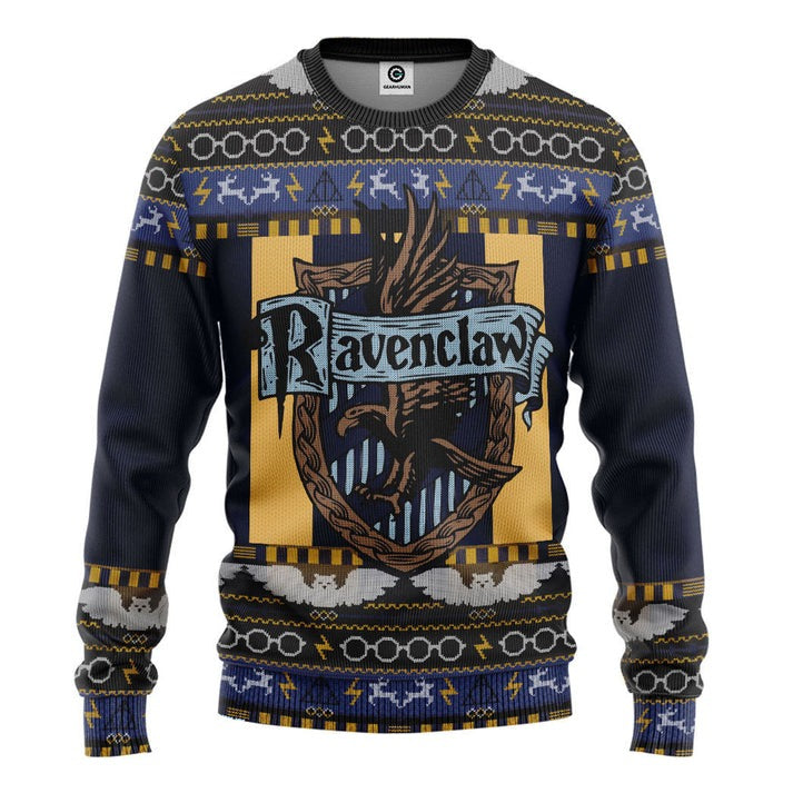House Ravenclaw Logo Ugly Christmas Sweater For Men & Women Christmas Gift Sweater US4215 - WeCustomit