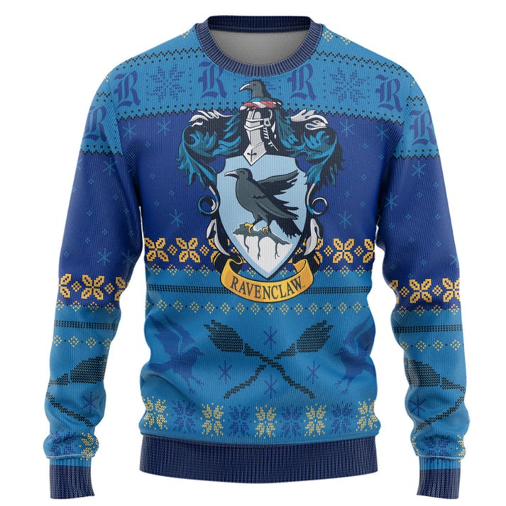 House Ravenclaw Logo Ugly Christmas Sweater For Men & Women Christmas Gift Sweater US4216 - WeCustomit