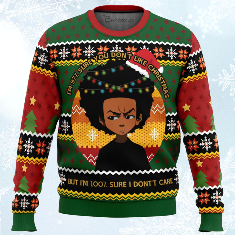 Huey Freeman The Boondocks Ugly Christmas Sweater For Men & Women Christmas Gift Sweater BH382 - WeCustomit