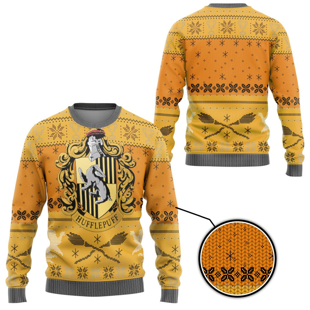 Hufflepuff House Ugly Christmas Sweater For Men & Women Christmas Gift Sweater US4218 - WeCustomit
