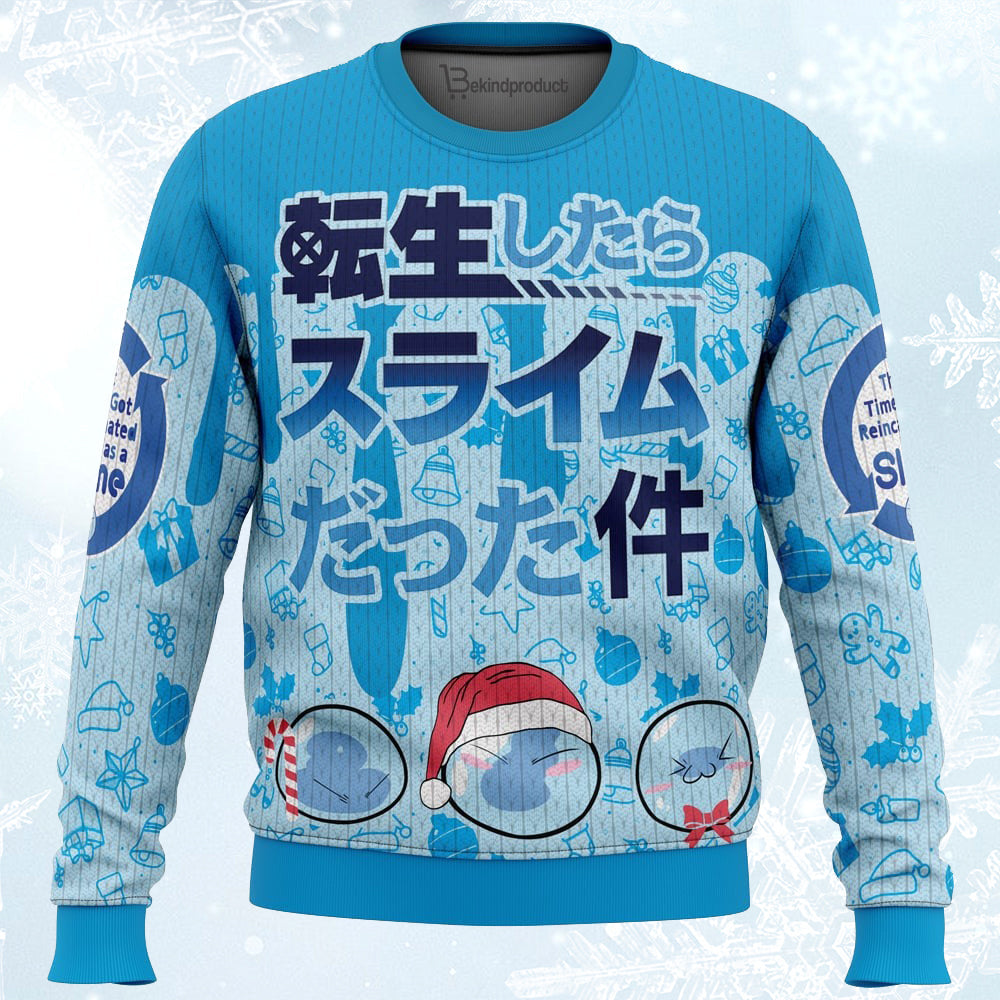 I Got Slimy That time I got reincarnated as a slime Ugly Christmas Sweater For Men & Women Christmas Gift Sweater PT219 - WeCustomit